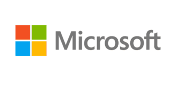 The Microsoft logo, consisting of a square divided into four smaller colored squares—red, green, blue, and yellow—to the left of the company name written in a gray, sans-serif font.